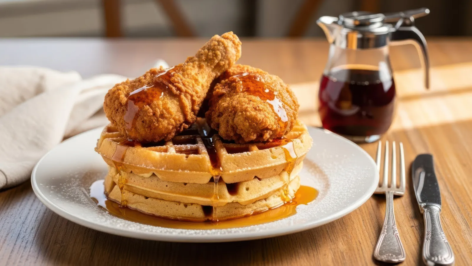 Chicken and waffles
