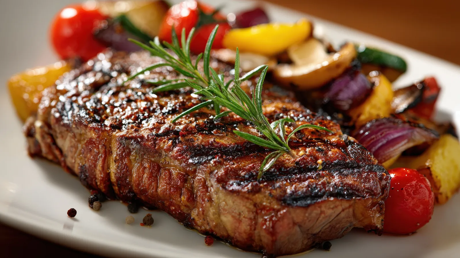 Grilled NY strip steak